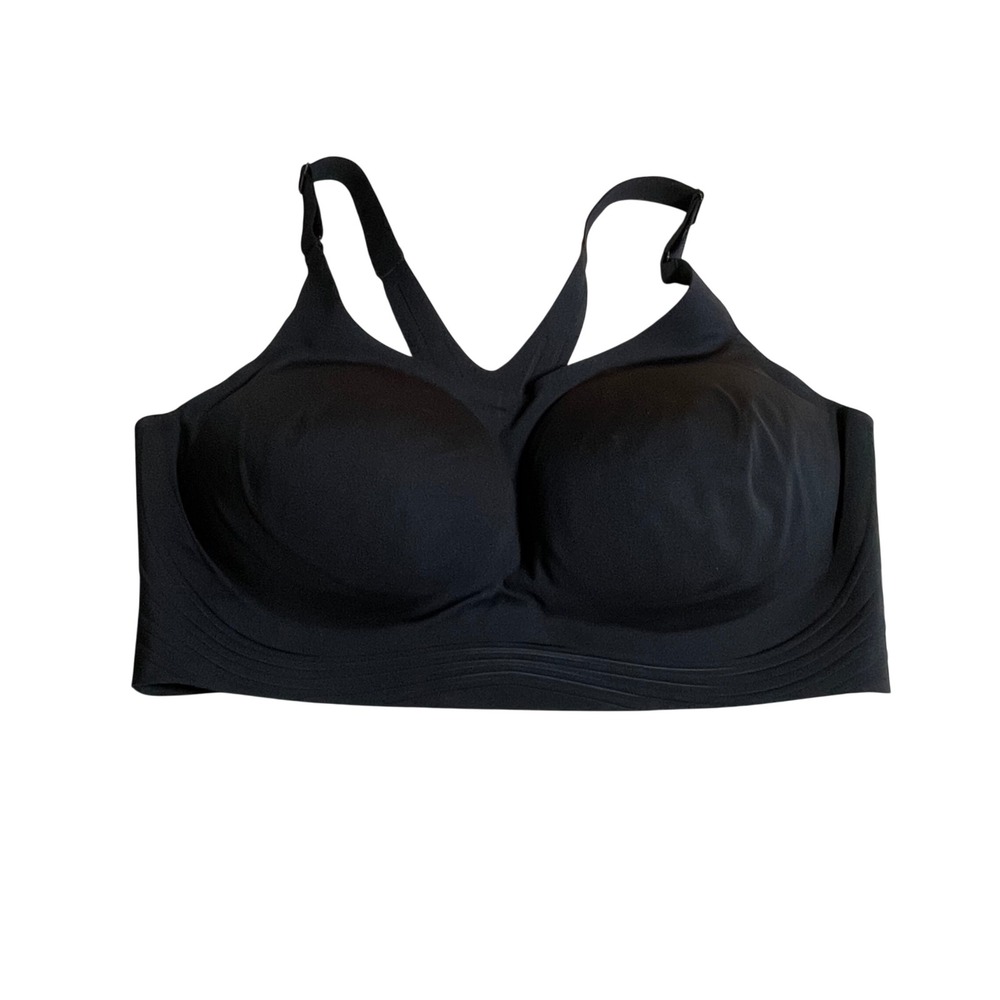 All in Motion Womens High Support Sports Bra Black XXL Molded Cup Racerback NEW